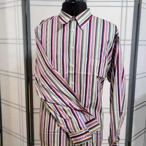 Paul Fredrick XXL striped men's button down